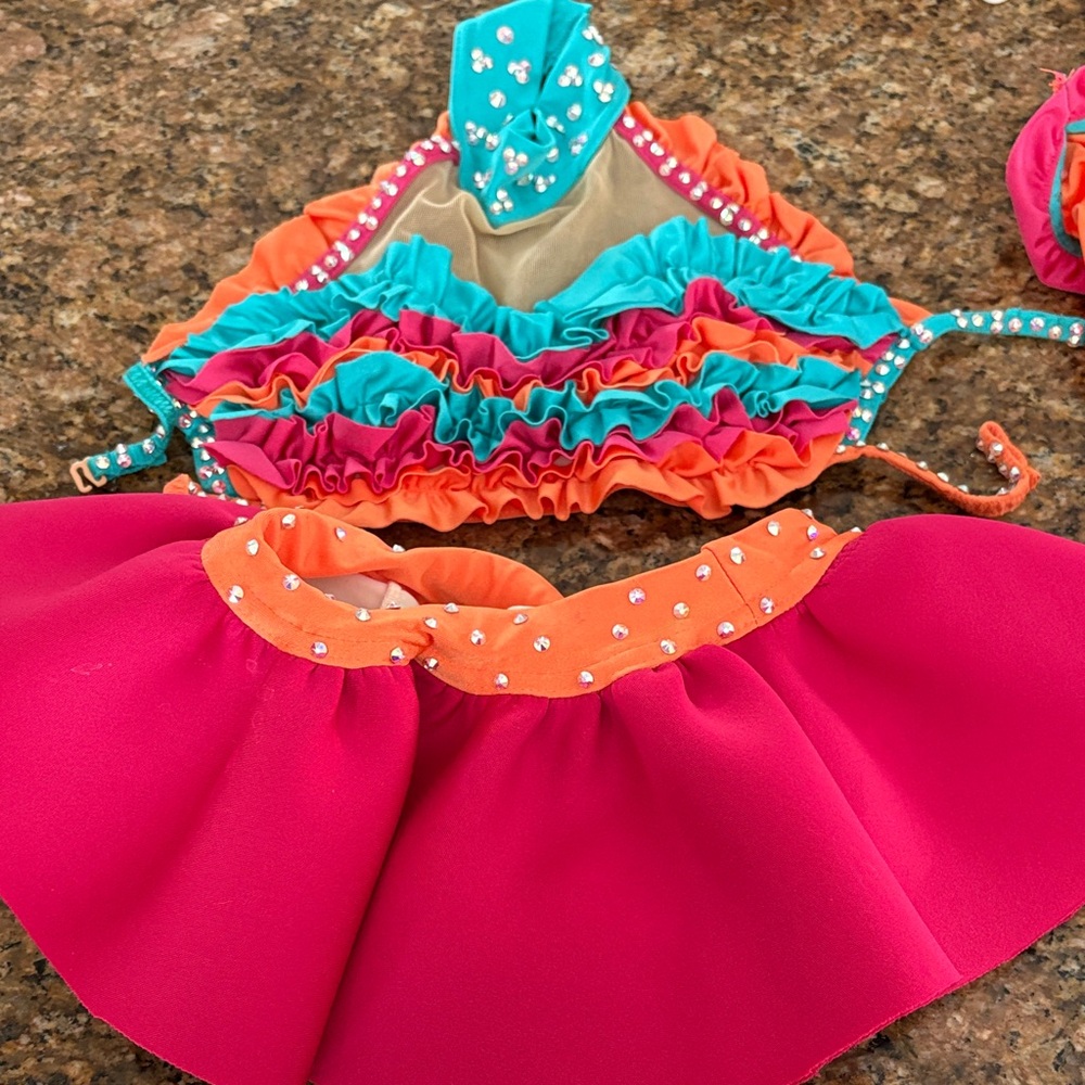 Colorful Kids Dance Costume Set